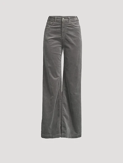 Velvet Wide-Leg Jeans