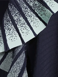 Gradient Plissé Cardigan