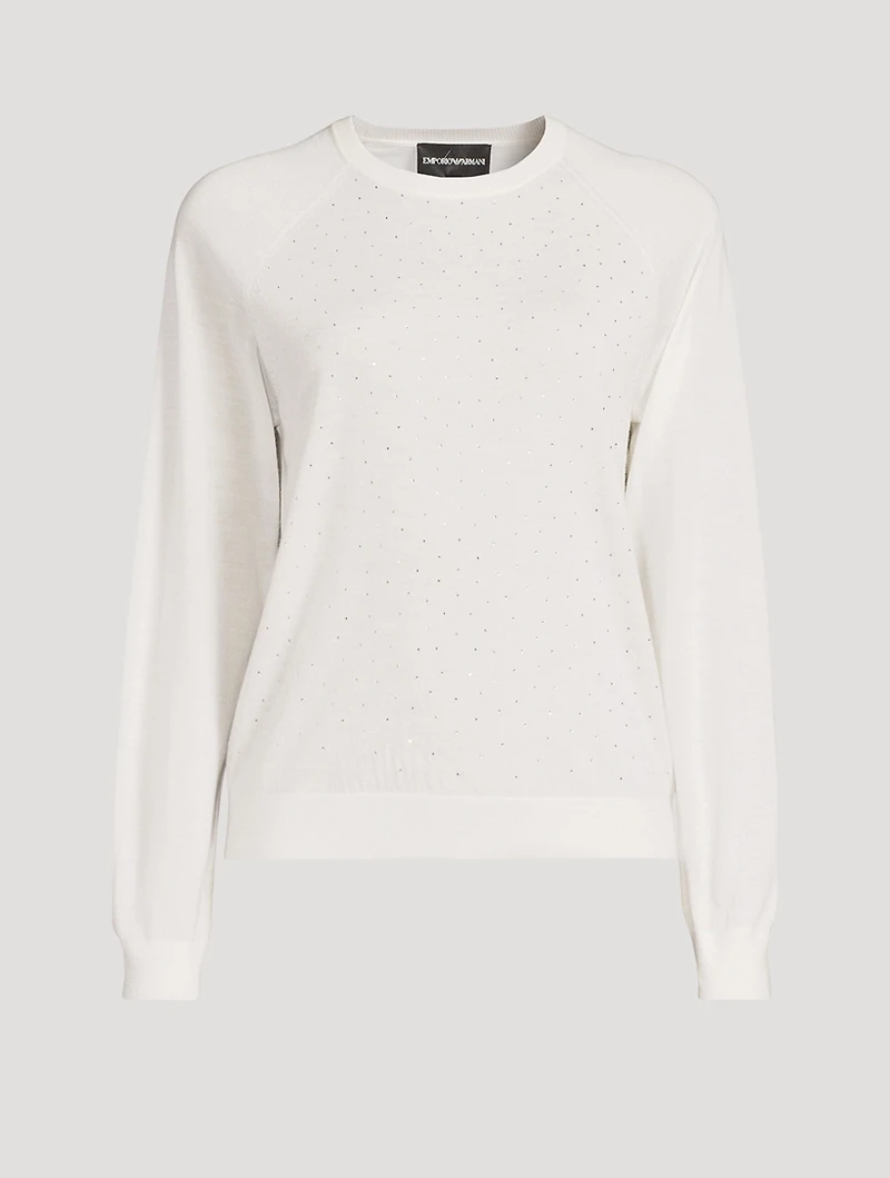 Crystal-Embellished Wool Sweater