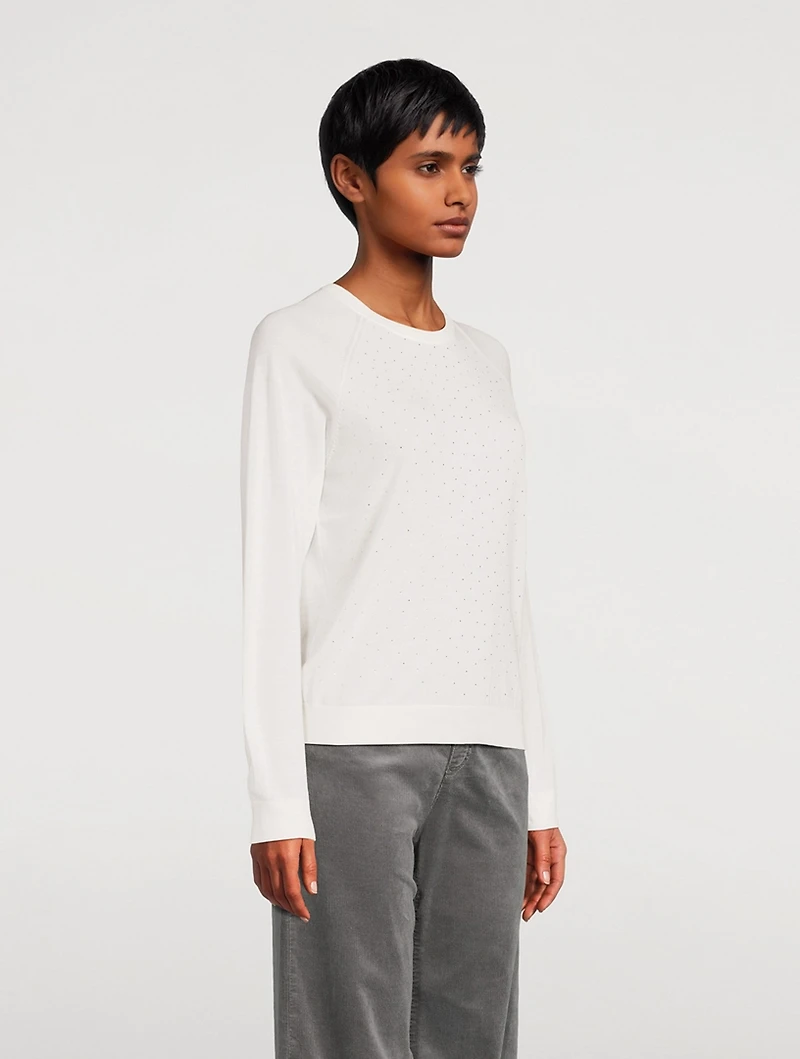 Crystal-Embellished Wool Sweater