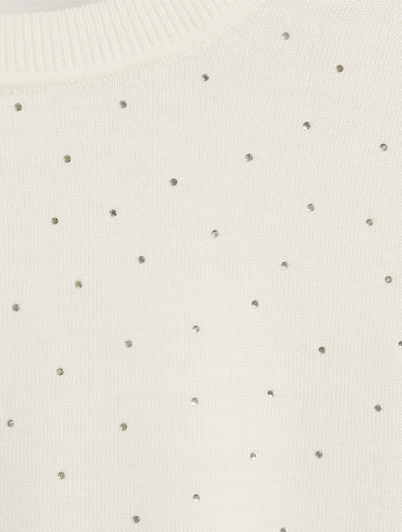Crystal-Embellished Wool Sweater
