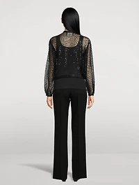 Sequin-Embellished Tulle Jacket