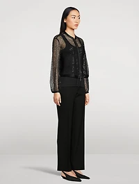 Sequin-Embellished Tulle Jacket