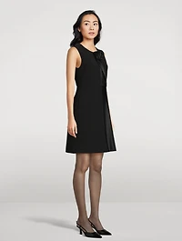 Technical Sheath Dress With Rosette