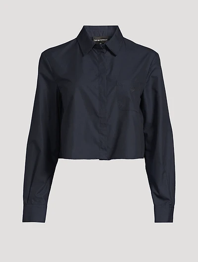 Cropped Poplin Shirt
