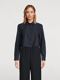 Cropped Poplin Shirt
