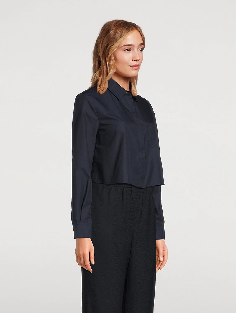Cropped Poplin Shirt