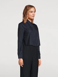 Cropped Poplin Shirt