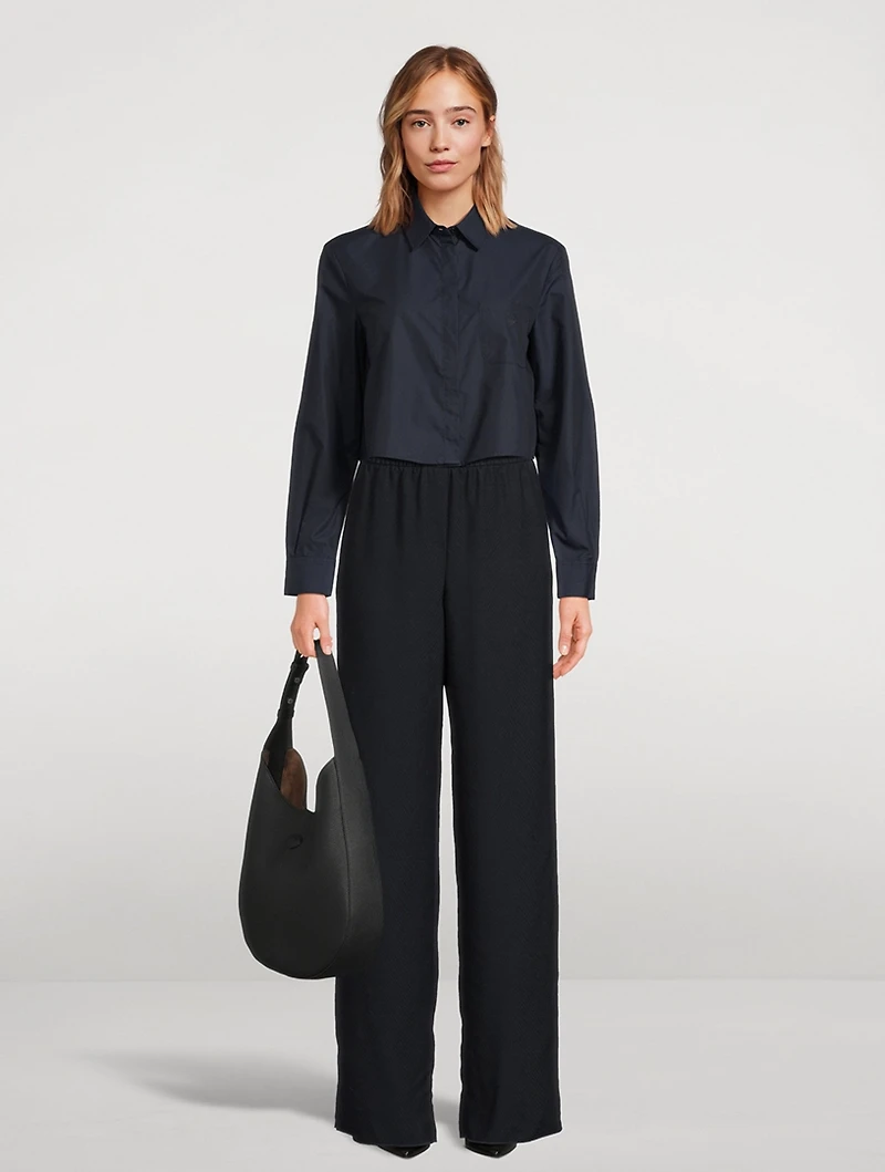 Cropped Poplin Shirt