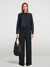 Cropped Poplin Shirt