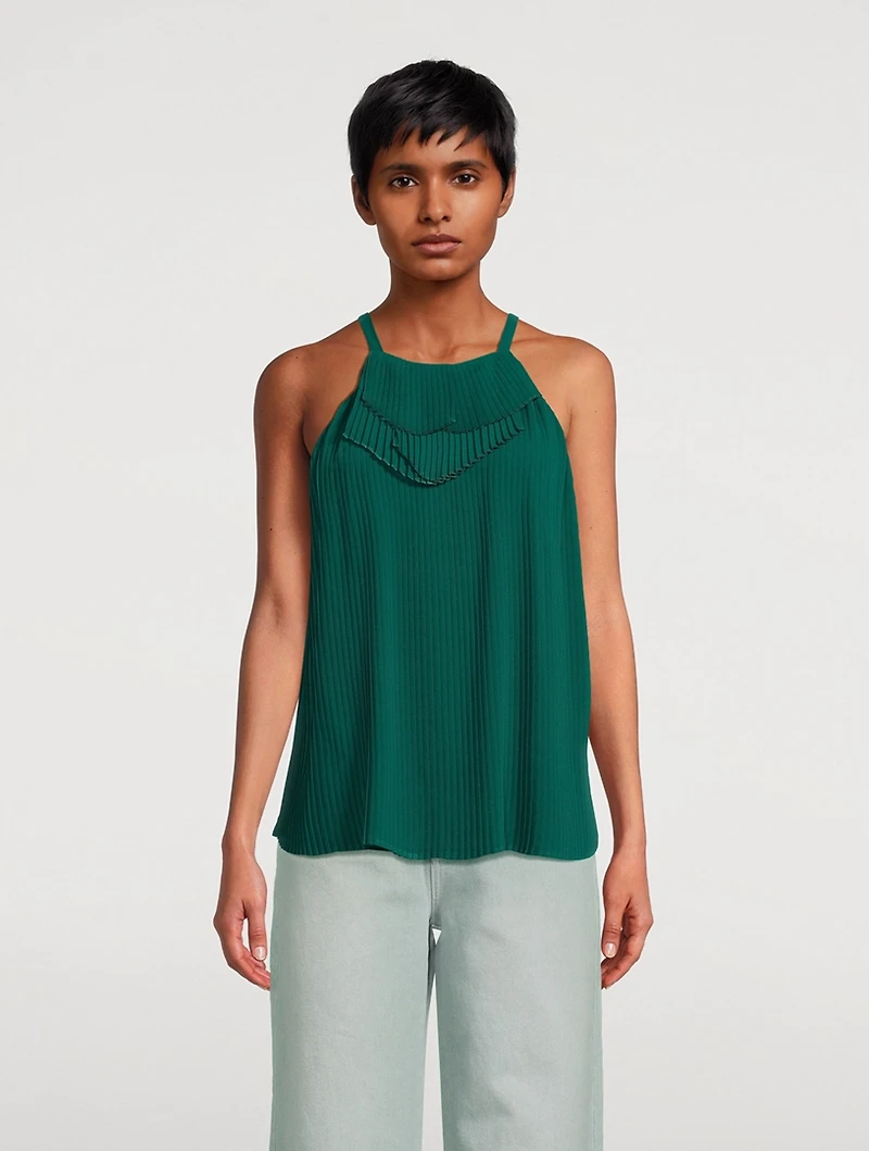 Plissé Georgette Blouse