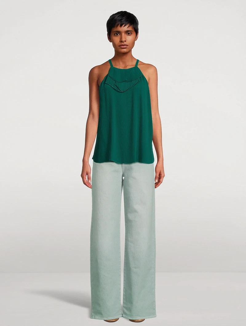 Plissé Georgette Blouse