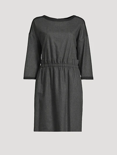 Icon Mélange Wool Flannel Dress