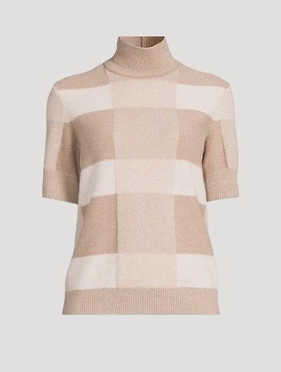 Icon Check Jacquard Mockneck Sweater