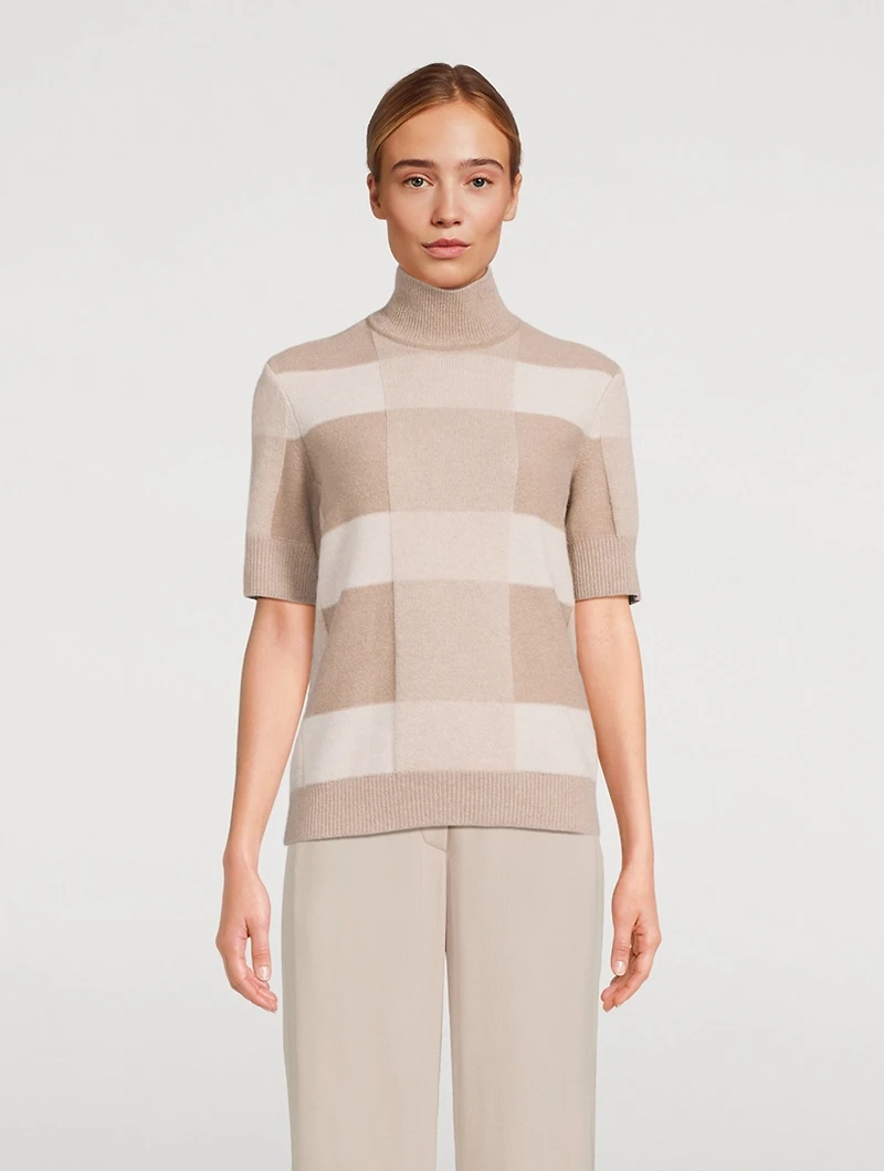 Icon Check Jacquard Mockneck Sweater