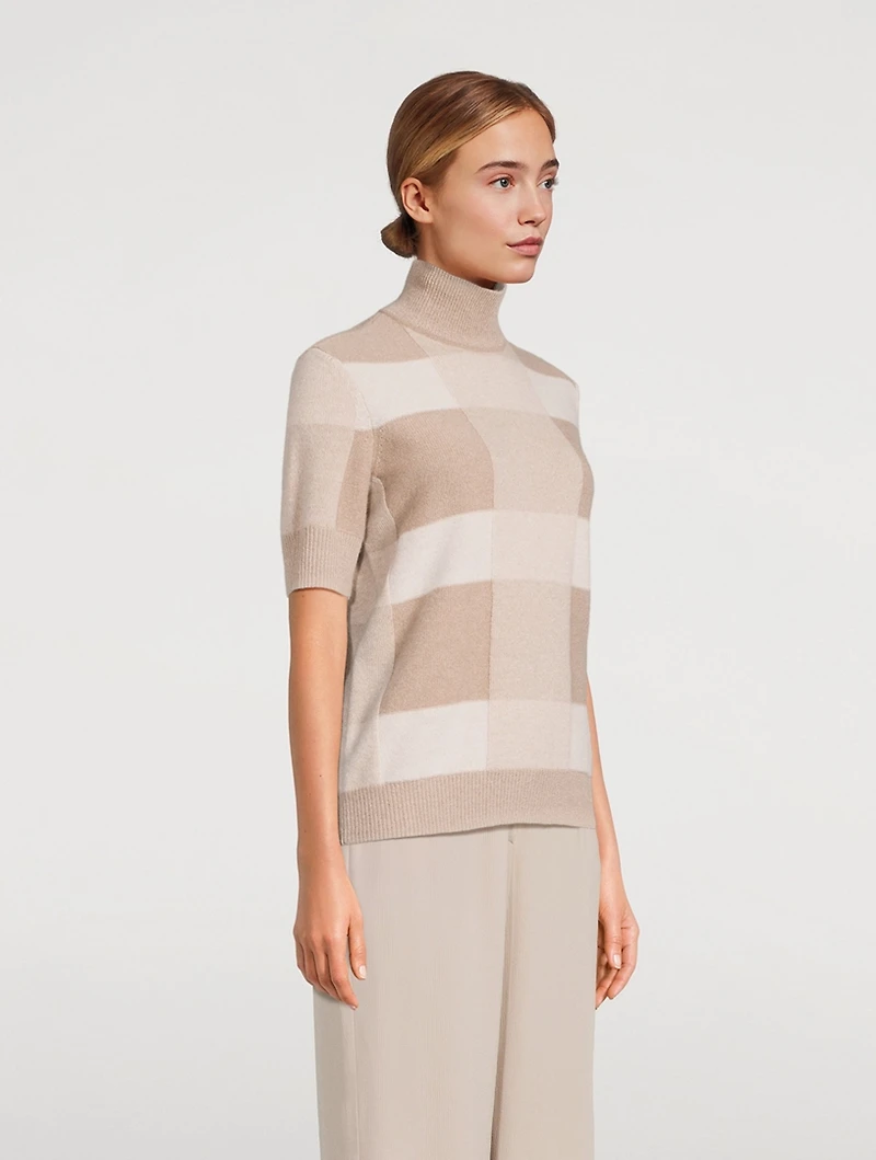 Icon Check Jacquard Mockneck Sweater