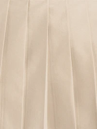 Pleated Poplin Midi Skirt