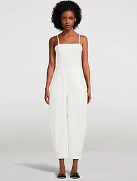 Je Suis Pret Barrel-Leg Denim Jumpsuit