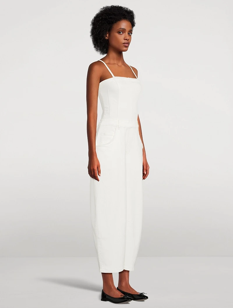 Je Suis Pret Barrel-Leg Denim Jumpsuit