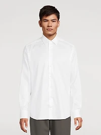 Stretch Cotton Long-Sleeve Shirt