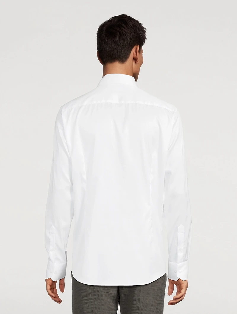 Stretch Cotton Long-Sleeve Shirt