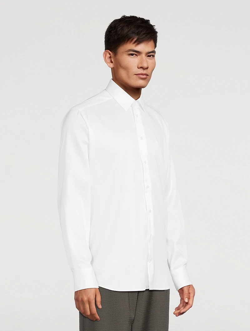 Stretch Cotton Long-Sleeve Shirt