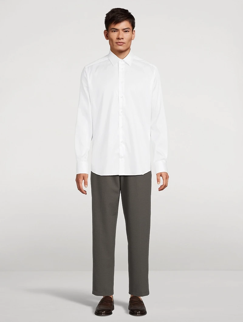 Stretch Cotton Long-Sleeve Shirt