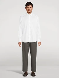 Stretch Cotton Long-Sleeve Shirt