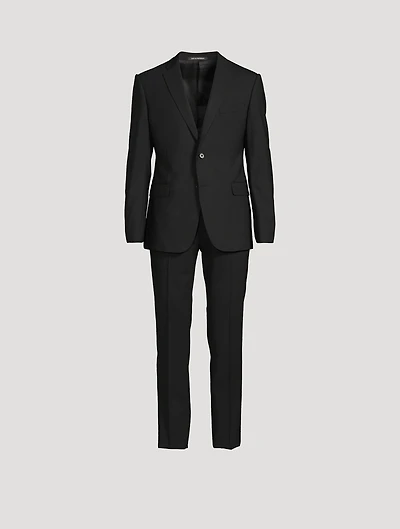 Brushed Stretch Wool Two-Piece Suit