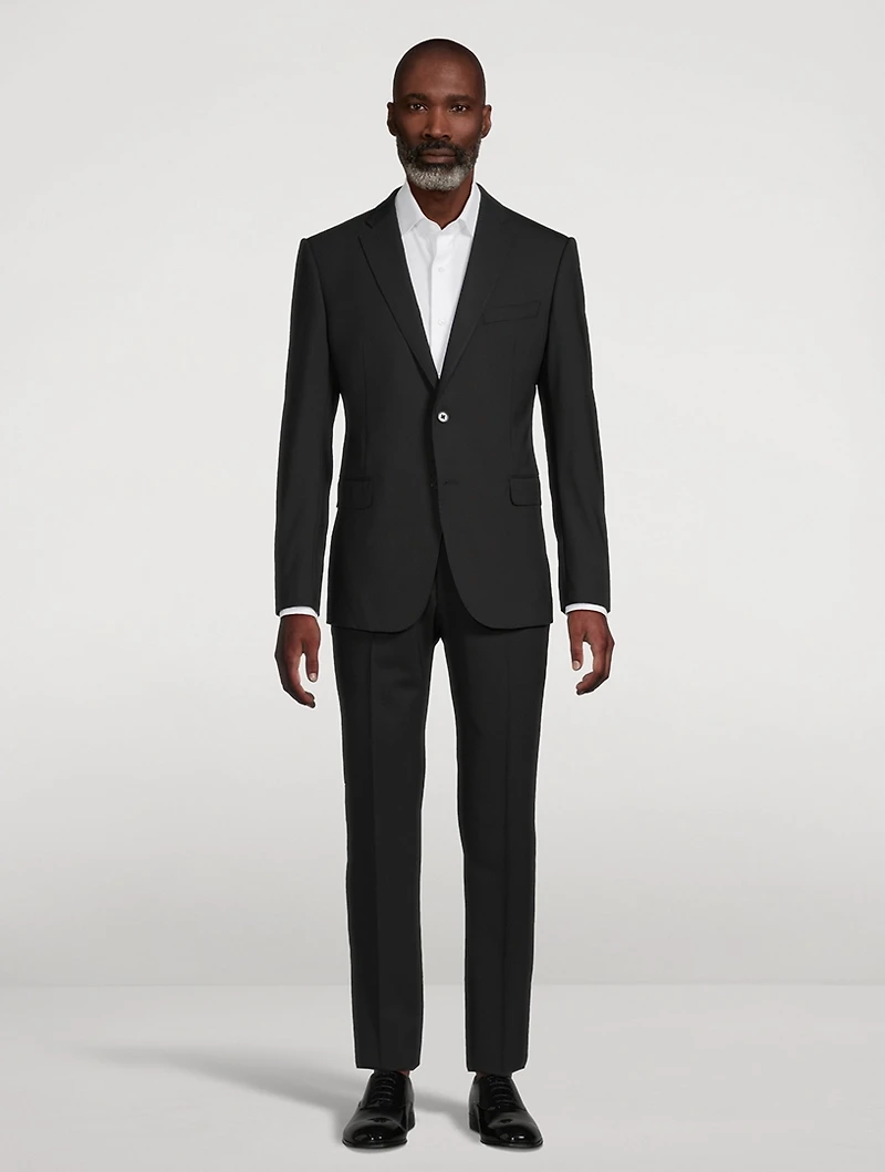 Brushed Stretch Wool Two-Piece Suit