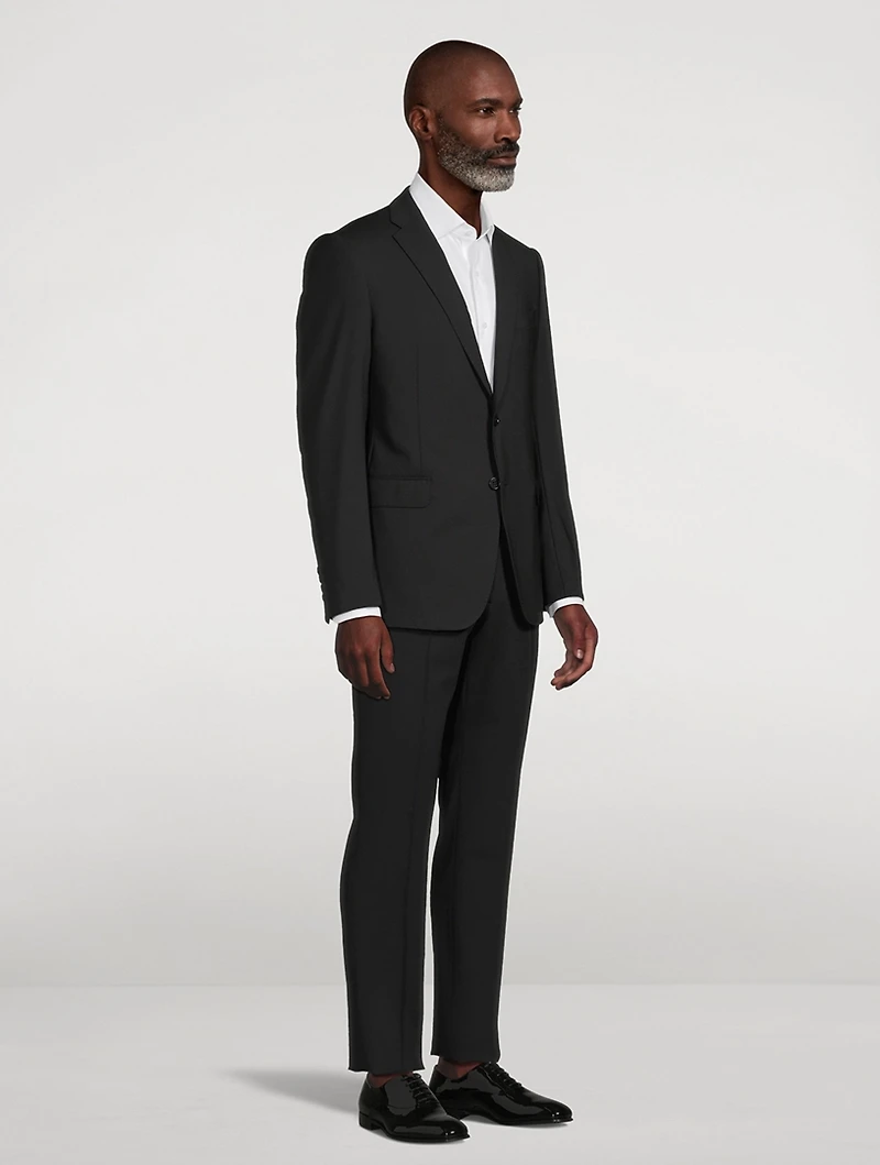 Brushed Stretch Wool Two-Piece Suit