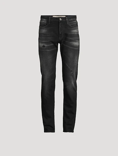 Low-Rise Slim Straight Jeans