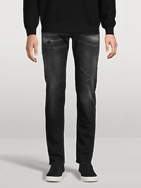 Low-Rise Slim Straight Jeans