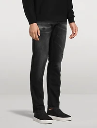 Low-Rise Slim Straight Jeans