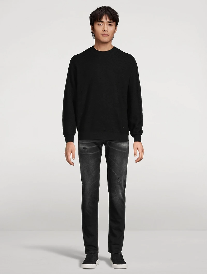 Low-Rise Slim Straight Jeans