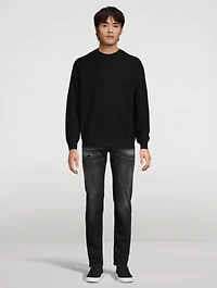 Low-Rise Slim Straight Jeans