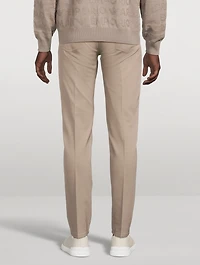 Low-Rise Slim Straight Denim Pants