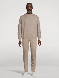 Low-Rise Slim Straight Denim Pants