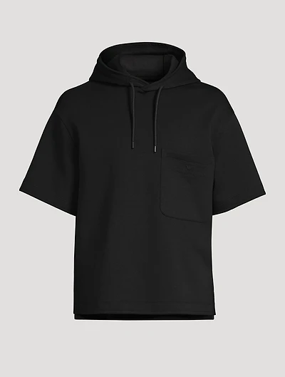 Stretch Jersey Short-Sleeve Hoodie