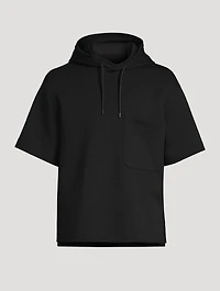 Stretch Jersey Short-Sleeve Hoodie