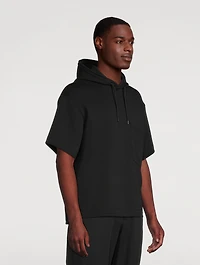 Stretch Jersey Short-Sleeve Hoodie