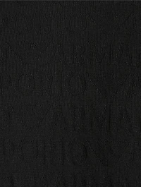 Wool Logo Jacquard Turtleneck