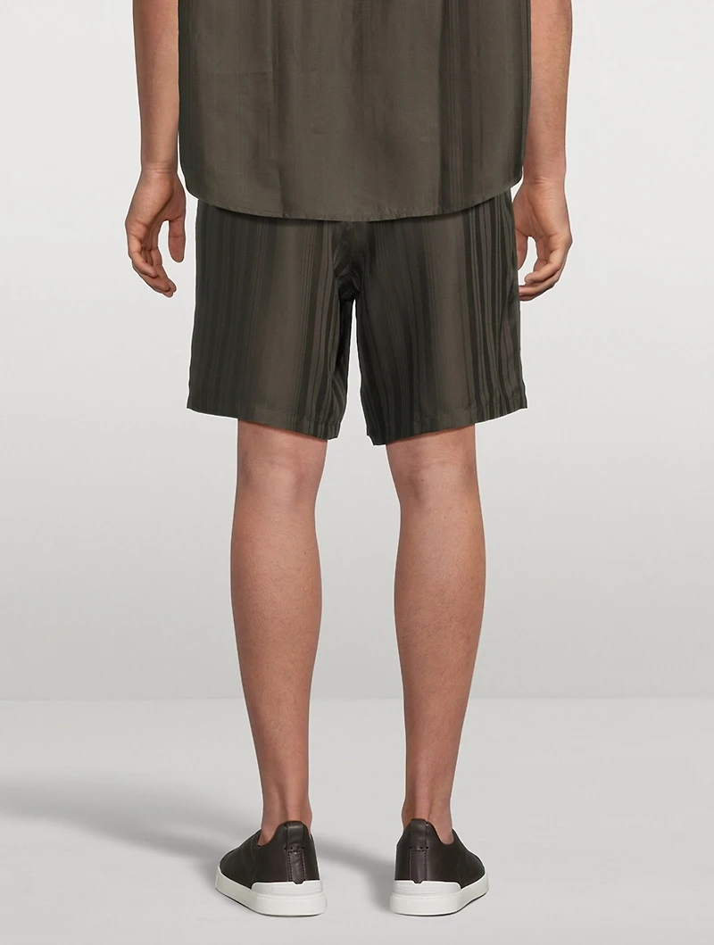 Striped Jacquard Bermuda Shorts