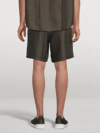 Striped Jacquard Bermuda Shorts