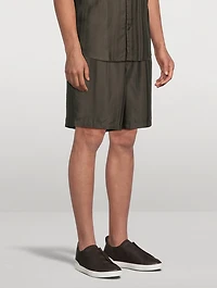 Striped Jacquard Bermuda Shorts