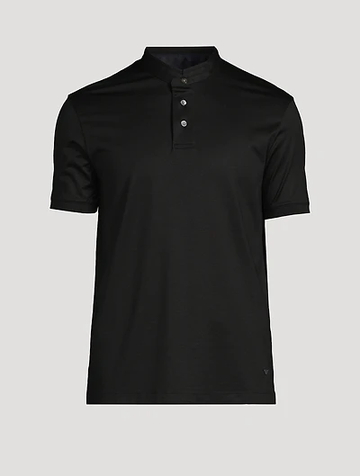 Stand Collar Polo Shirt