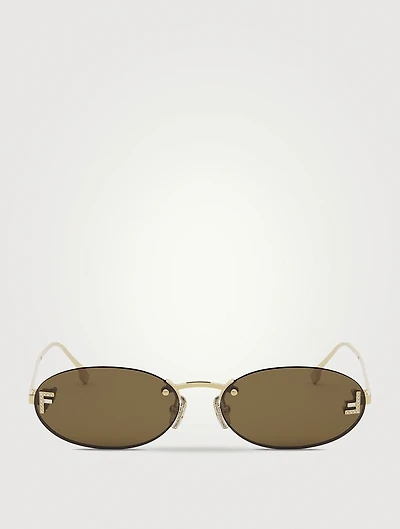 Fendi First Crystal Oval Sunglasses