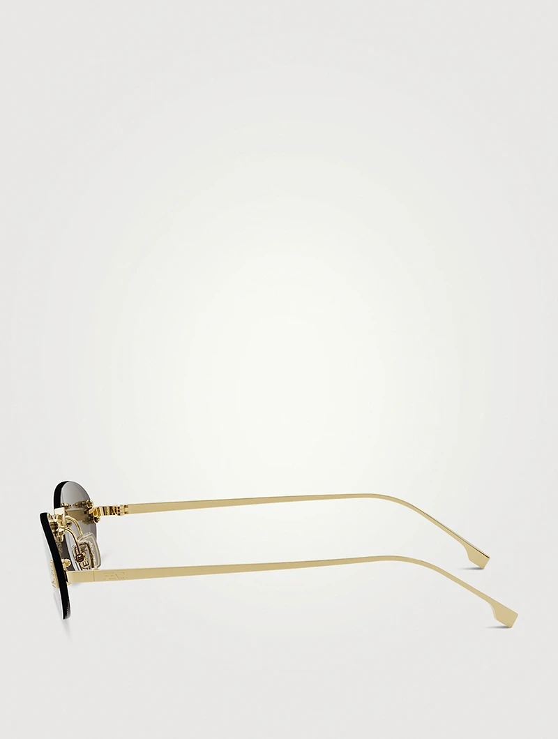 Fendi First Crystal Oval Sunglasses