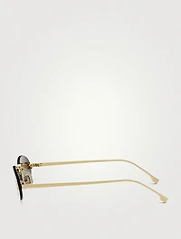 Fendi First Crystal Oval Sunglasses