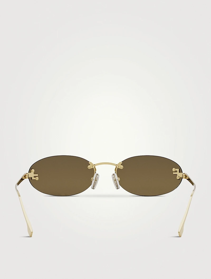 Fendi First Crystal Oval Sunglasses